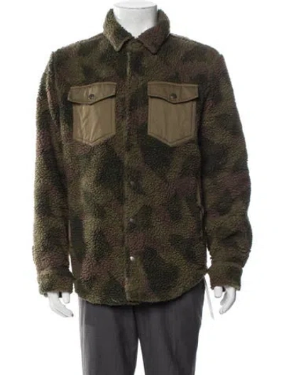 Pre-owned Todd Snyder X L.l. Bean Camouflage Print Trucker Jacket In Green