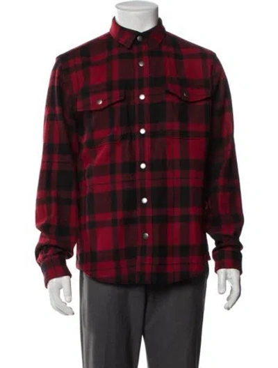 Pre-owned Todd Snyder X L.l. Bean Wool Plaid Print Trucker Jacket In Red
