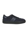 Tod's Low Top Leather And Suede Sneakers In Blue
