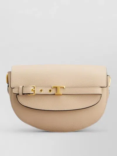 Tod's T Signature Crossbody Bag In Leather Mini In Burgundy