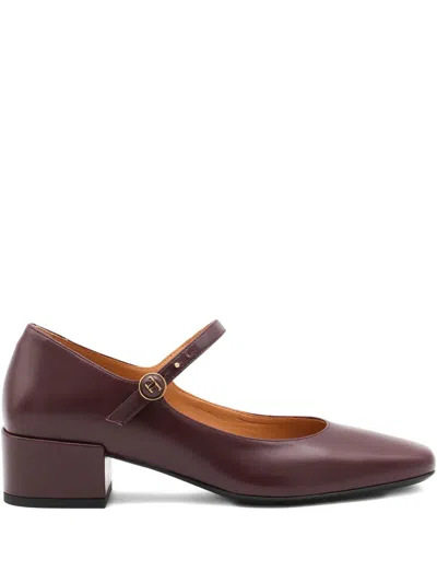 Tod's 35mm Mary Jane Block-heel Pumps In Red