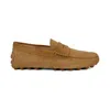 Tod's Macro 52k Gommino Shearling Loafers In Beige