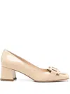 Tod's Patent Leather Pumps In Neutrals