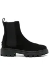 Tod's Suede Chelsea Ankle Boots In Black