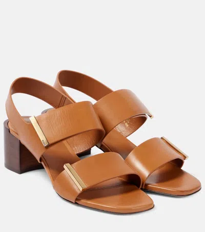 TOD'S 55 LEATHER SANDALS
