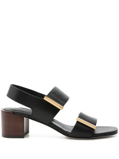 Tod's 55mm Leather Sandals In Brown