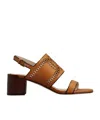 Tod's 55mm Leather Sandals In Brown