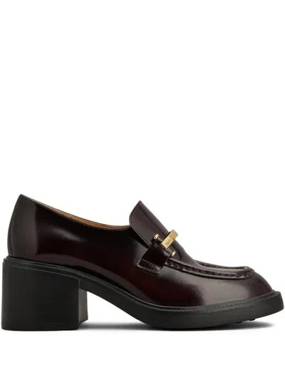 Tod's 60mm Leather Loafers In Red
