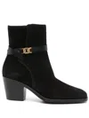 Tod's 65mm Logo-charm Ankle Boots In Black