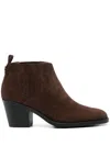 Tod's Dark Brown Slip On Boots In Brown
