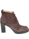 Tod's 80mm Lace-up Block-heel Boots In Brown