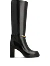 Tod's Gomma Embellished Leather Knee Boots In Multi