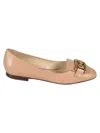 Tod's Leather Chain Ballerina Flats In Cipria