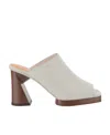Tod's 95mm Sculpted-heel Leather Mules In White