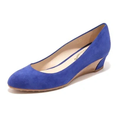 Pre-owned Tod's 96451 Decollete  Zeppa Gomma Blu Scarpa Donna Shoes Women