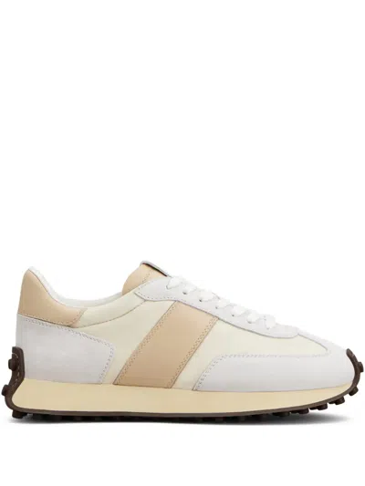 Tod's Sportivo Active Leather And Suede-trimmed Shell Sneakers In Neutral