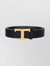 Tod's Adjustable Belt Gold-tone Buckle In Black