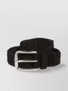 Tod's Black Leather Woven Buble Belt