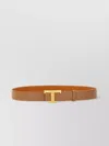 Tod's Adjustable Logo Buckle Belt With Smooth Finish