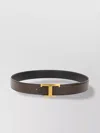 Tod's Adjustable Smooth Finish Gold-tone Buckle Belt In Brown