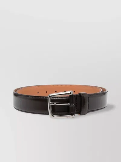 Tod's Adjustable Smooth Leather Belt In Black
