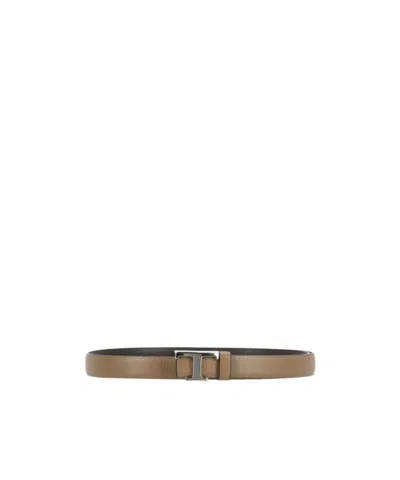 Tod's Adjustable Waist Belt In Brown