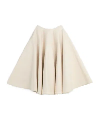 Tod's A-line Panelled Midi Skirt In Neutral