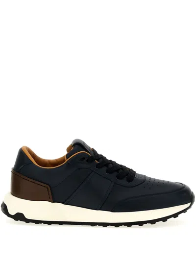 Tod's Multicolor Leather Sneakers In Blue