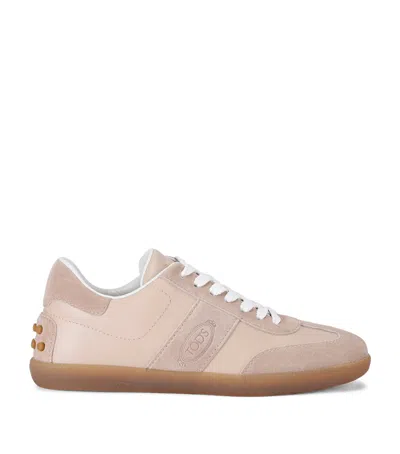 Tod's Panelled Sneakers In Pink