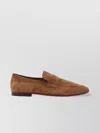 Tod's Almond Toe Leather Loafer In Brown