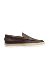 Tod's Almond-toe Leather Loafers In Black