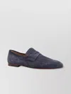 Tod's Almond Toe Leather Loafers With Rubber Heel