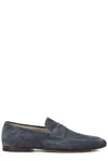 Tod's Suede Slip-on Loafers In Blue