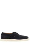 Tod's Suede Boat Shoes In Blue