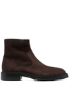 TOD'S ALMOND-TOE SUEDE ANKLE BOOTS