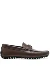Tod's Almond-toe T-buckle Loafers In 褐色