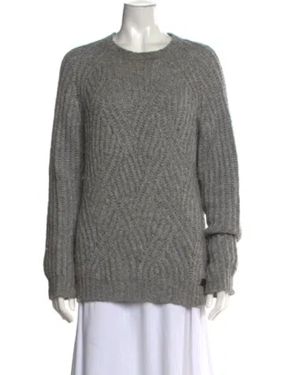 Pre-owned Tod's Alpaca Patterned Sweater In Grey