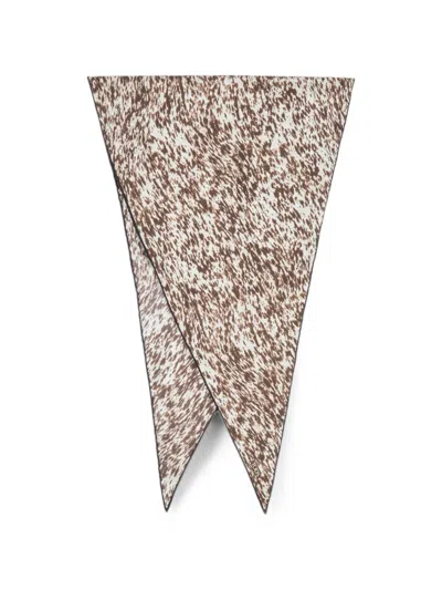 Tod's Animal-print Diamond-shaped Scarf In Multi