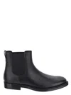 Tod's Suede Leather Chelsea Boots In Black