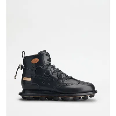 Tod's Ankle Boots In Leather In Black