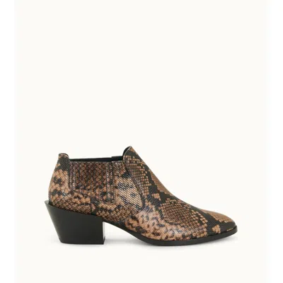 Tod's Snake-effect Leather Ankle Boots In Black