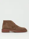 Tod's Man Ankle Boots Khaki Size 7 Leather In Beige