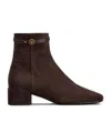 Tod's Suede Stivaletto Cuoio Ankle Boots 35 In Brown