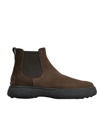 TOD'S TOD'S ROUND-TOE ANKLE BOOTS