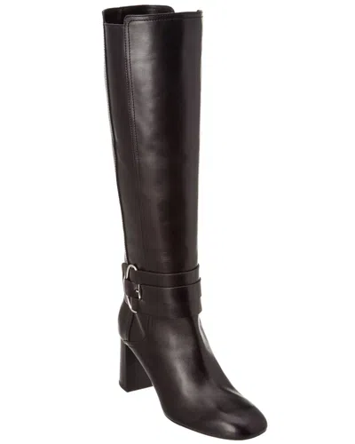 Tod's Tods Ankle Strap Leather Knee Boot In Black