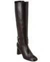 Tod's Tods Ankle Strap Leather Knee Boot In Black
