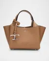 Tod's Apa 2 Micro Leather Shoulder Bag In Cappuccino Naturale