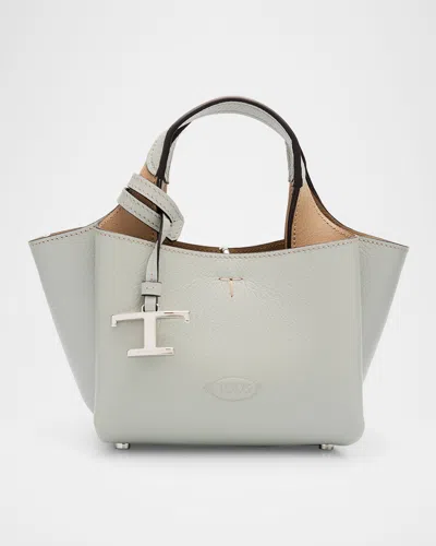 Tod's Apa 2 Micro Leather Shoulder Bag In Cromo Ch Naturale Ch