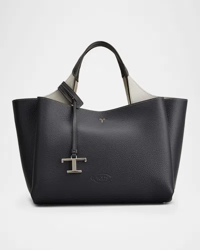 Tod's Apa 2 Mini Leather Top-handle Bag In Galassia