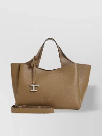 Tod's Apa Grained Leather Shoulder Bag